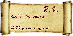Rigó Veronika névjegykártya
